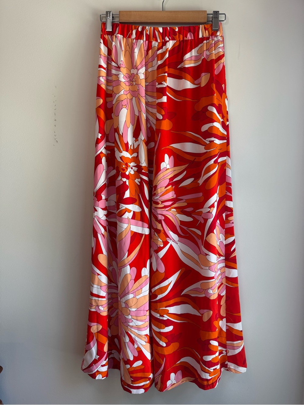 Traffic Red, Pink & Orange Wide-Leg Palazzo Pants - Picture 2 of 3
